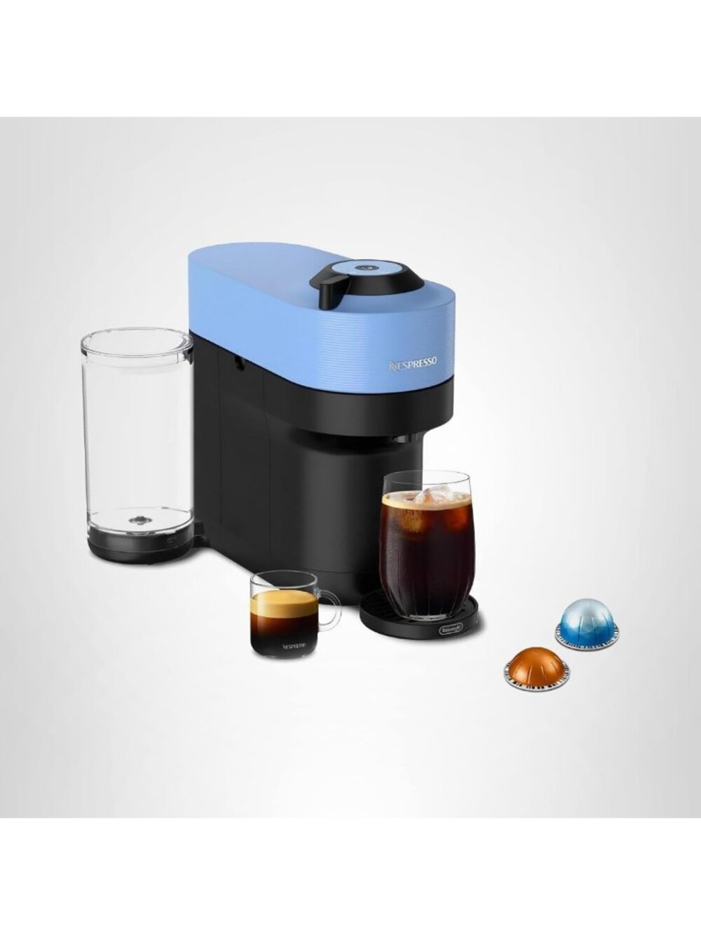 Versatile Coffee & Espresso Machine - Nespresso Vertuo Pop+, Pacific Blue